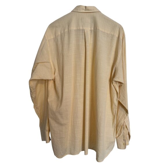 Vineyard Vines Greenwich Shirt Size Large Yellow Check Button Up Cotton Long Sle - Picture 2 of 8